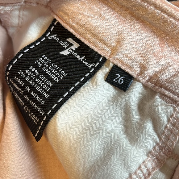For all mankind size 26 velour pink pants.  Good used condition. - Picture 3 of 4